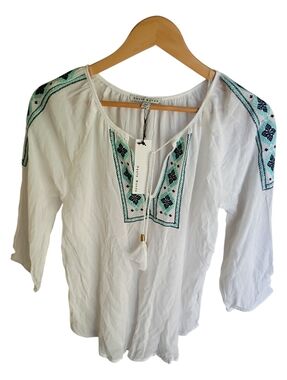 NWT Haute Monde Boho Blouse Size Medium